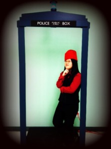 The Daughter contemplating a trip with The Doctor, fez and all.